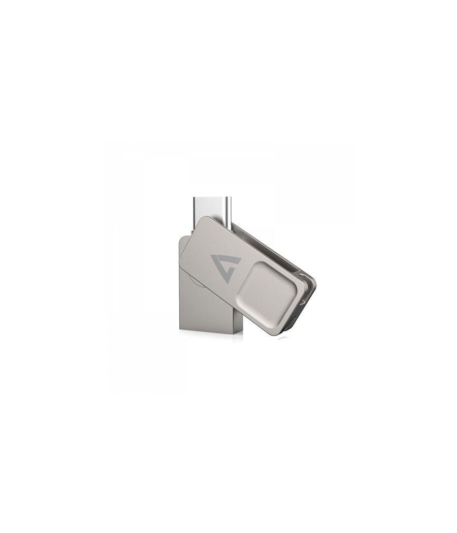 V7 VF3128GTC unidad flash USB 128 GB USB Type-A / USB Type-C 3.2 Gen 1 (3.1 Gen 1) Plata
