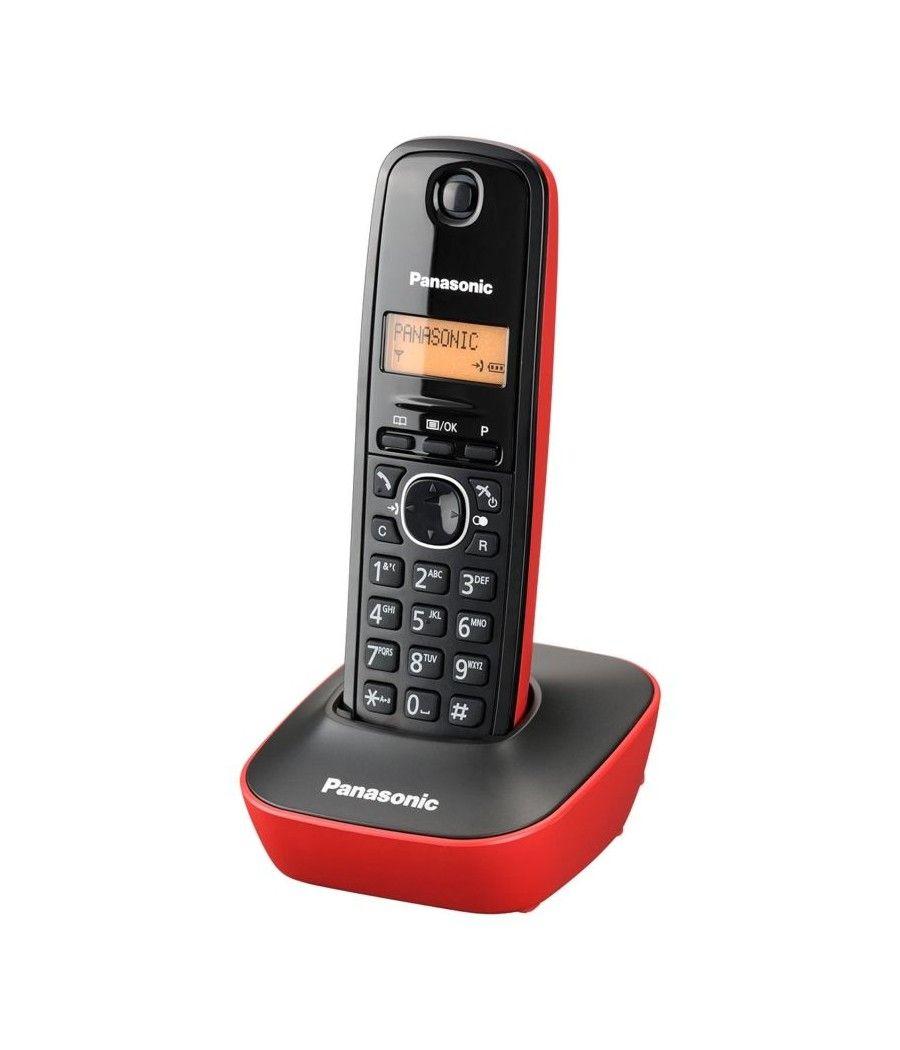 Teléfono inalámbrico panasonic kx-tg1611/ negro y rojo