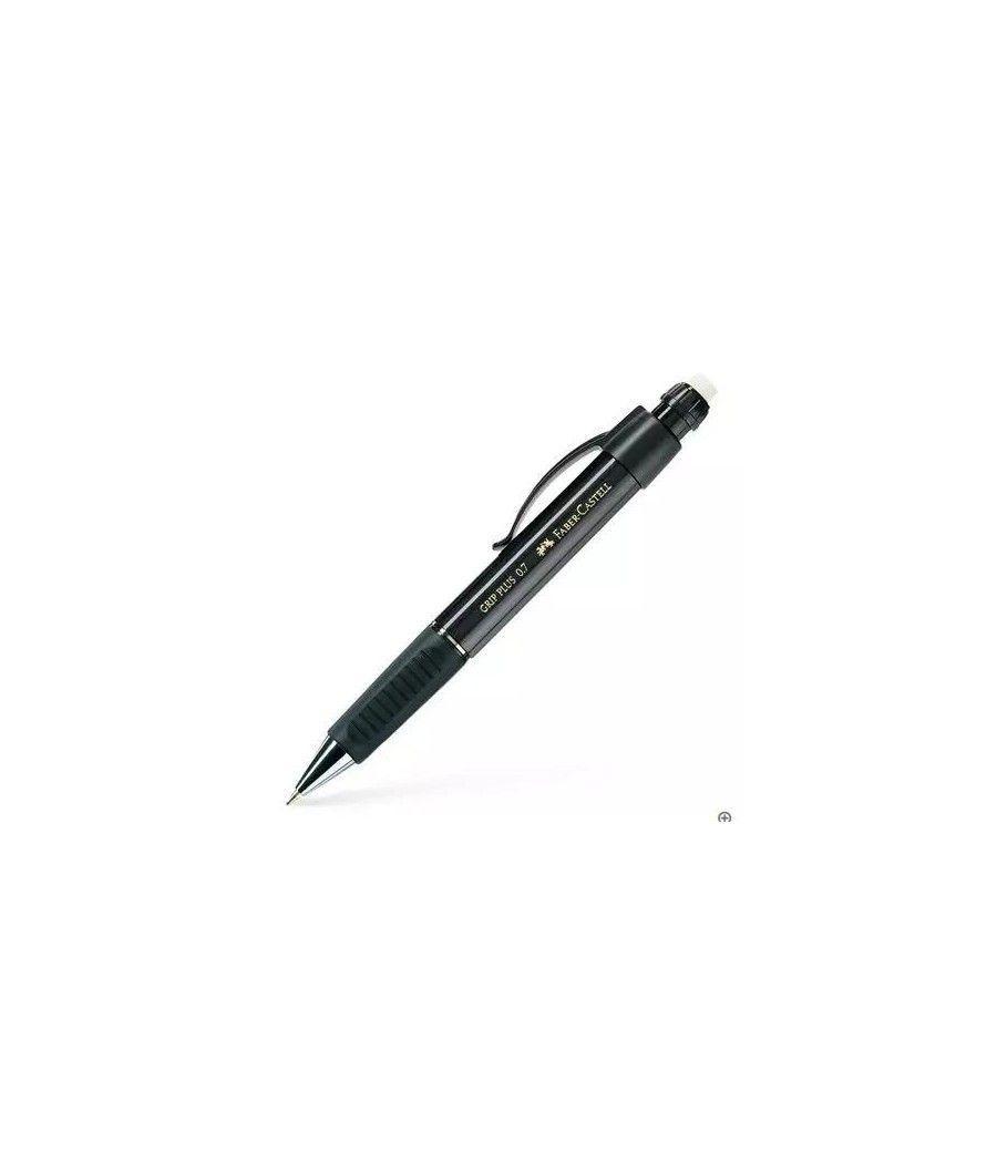 Faber castell portaminas grip plus 0,7mm negro metÁlico -5ud-
