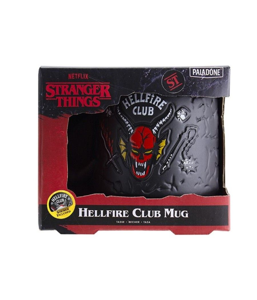 Taza con relieve paladone stranger things hellfire club