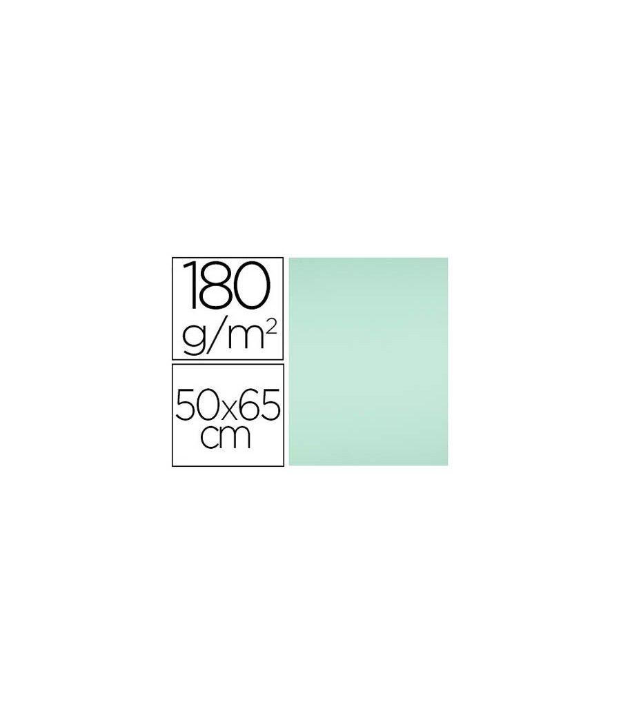 Cartulina liderpapel 50x65 cm 180g/m2 verde pack 125 unidades