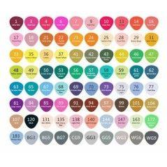 Alex bog rotuladores luxury canvas gama artist doble punta fina/biselada c/surtidos estuche de lujo 80 ud