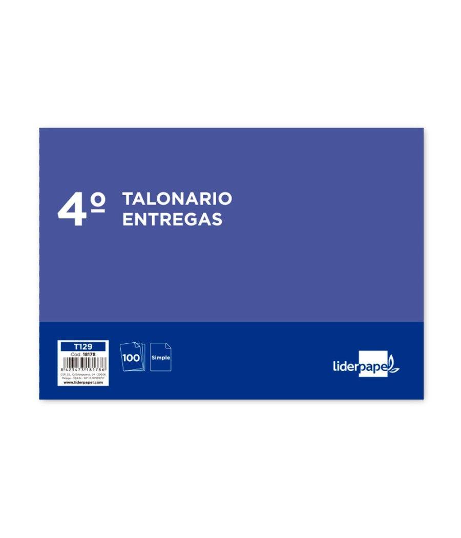 Talonario liderpapel entregas cuarto original t129 apaisado pack 10 unidades