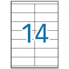 Multi-3 etiquetas adhesivas 105x42,4mm inkjet/láser c/rectos 14 x 100h blanco