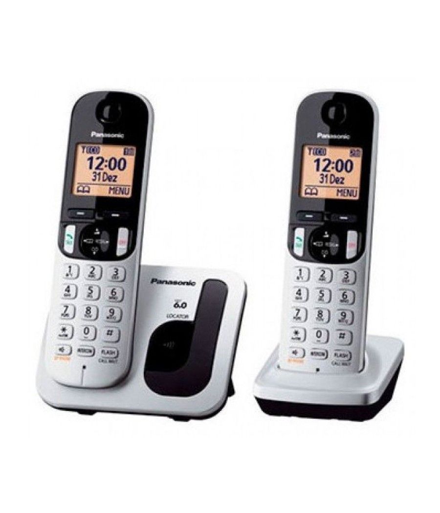 Teléfono inalámbrico panasonic kx-tgc212pl/ pack duo/ plata