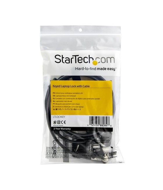 StarTech.com Candado con Cable para Portátil - con Traba de Ranura (Tipo K) - con Llave - Imagen 5