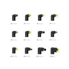 Cargador de portátil aisens aslc-90wauto-bk/ 90w/ automático/ 12 conectores/ voltaje 15-20v/ 1 usb qc3.0