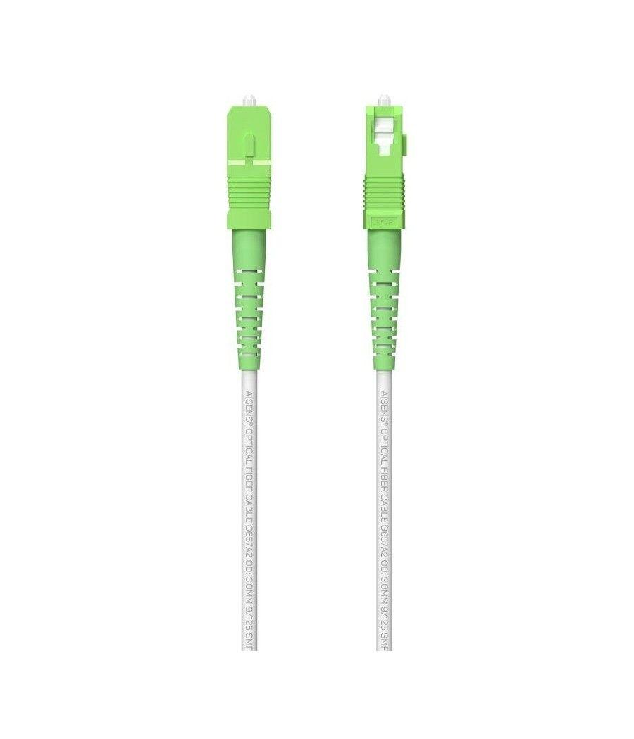 Cable de fibra Óptica g657a2 3.0 9/125 smf aisens a152-0616/ lszh/ 80m/ blanco