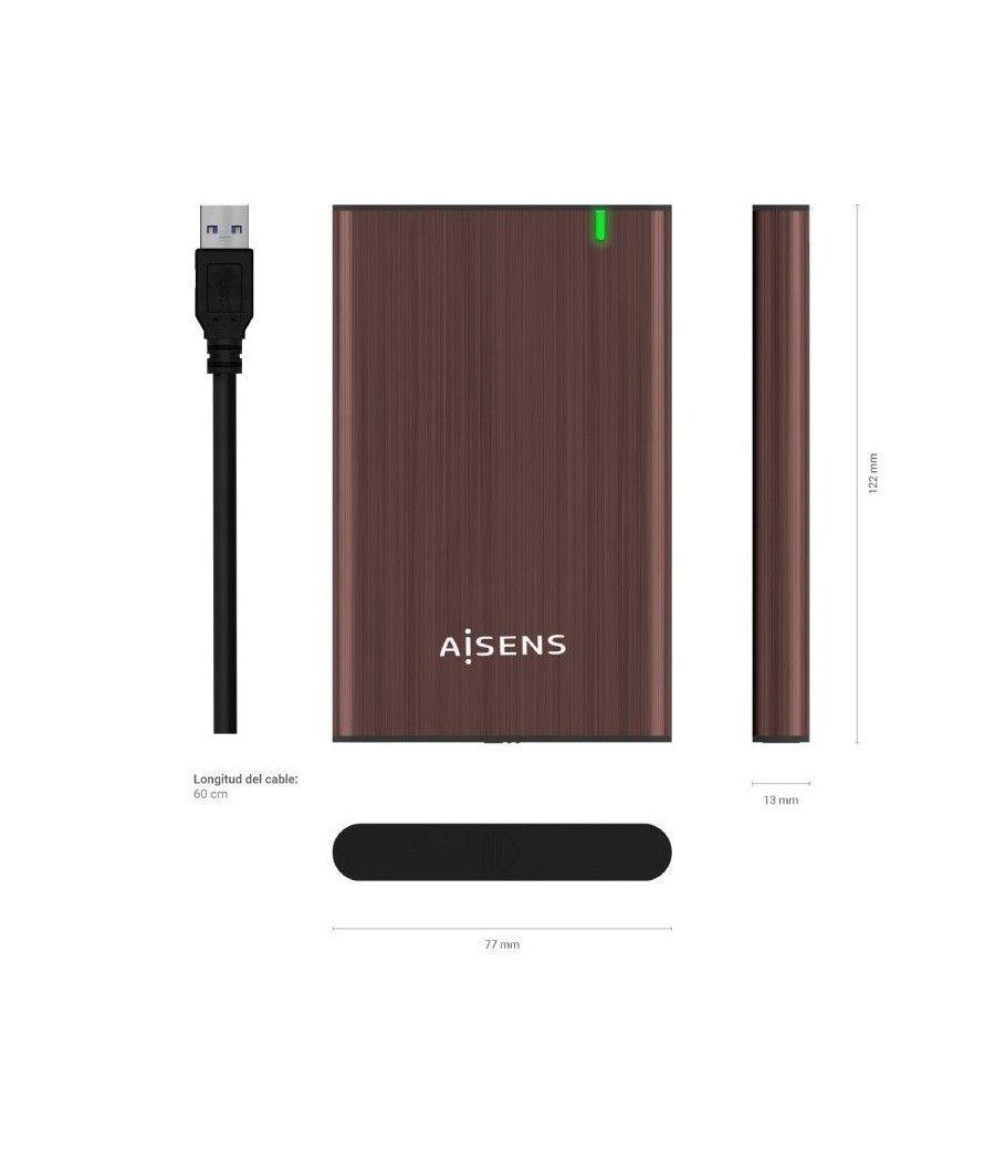 Caja externa para disco duro de 2.5' aisens ase-2525bwn/ usb 3.0/ sin tornillos