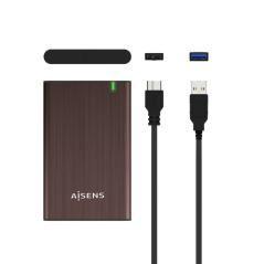 Caja externa para disco duro de 2.5' aisens ase-2525bwn/ usb 3.0/ sin tornillos