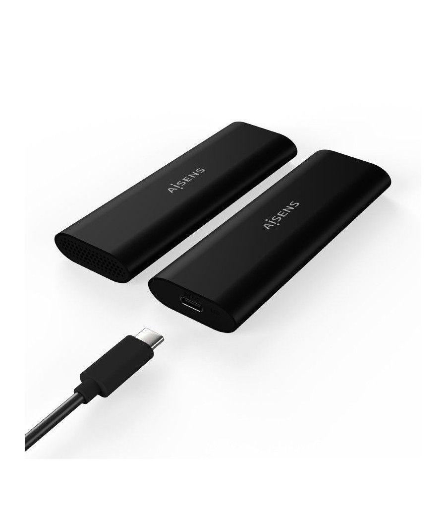Caja externa para disco ssd m.2 sata/nvme aisens asm2-014b/ usb 3.2/ sin tornillos