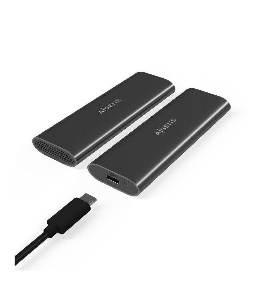 Caja externa para disco ssd m.2 sata/nvme aisens asm2-015gr/ usb 3.1/ sin tornillos