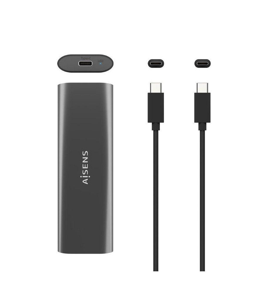 Caja externa para disco ssd m.2 sata/nvme aisens asm2-015gr/ usb 3.1/ sin tornillos