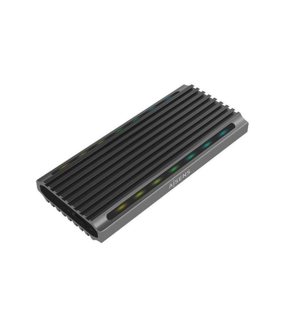 Caja externa para disco duro ssd m.2 sata/nvme aisens asm2-rgb011gr/ usb 3.2 gen2/ sin tornillos