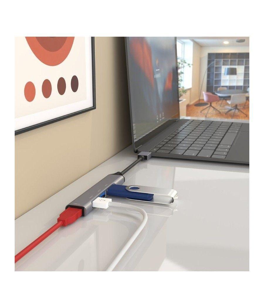 Hub usb 3.0 aisens a106-0540/ 4 puertos usb