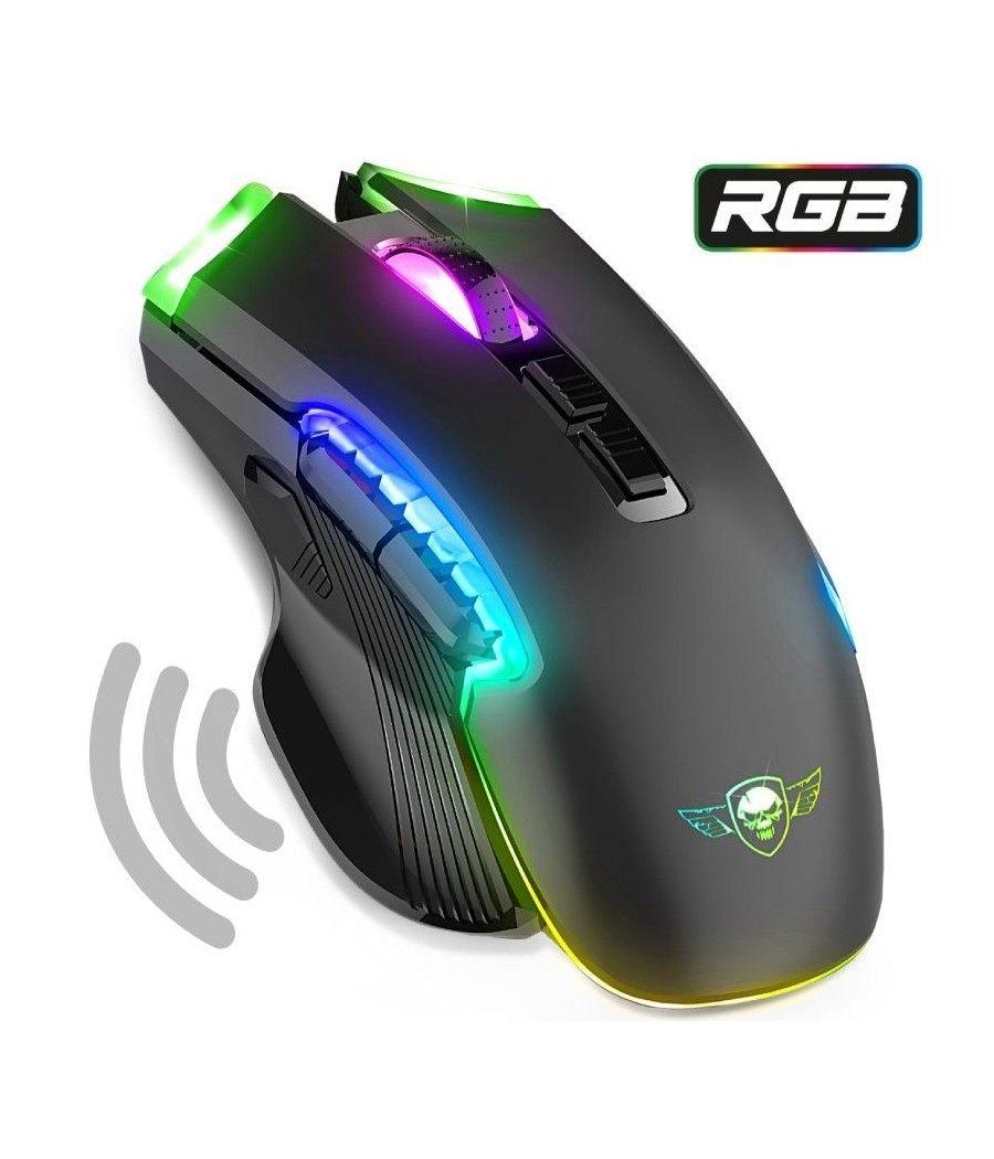 Ratón gaming inalámbrico spirit of gamer elite m70/ batería recargable/ hasta 4800 dpi