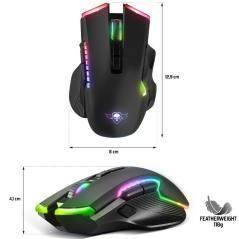 Ratón gaming inalámbrico spirit of gamer elite m70/ batería recargable/ hasta 4800 dpi