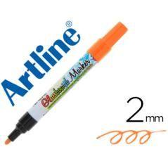 Rotulador artline glass marker especial cristal borrable en seco o humedo color naranja flúor pack 12 unidades