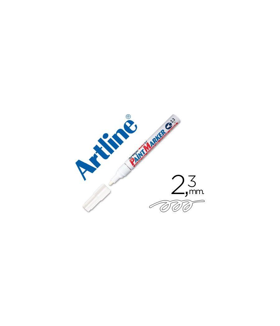 Rotulador artline marcador permanente ek-400 xf blanco -punta redonda 2.3 mm -metal caucho y plástico pack 12 unidades