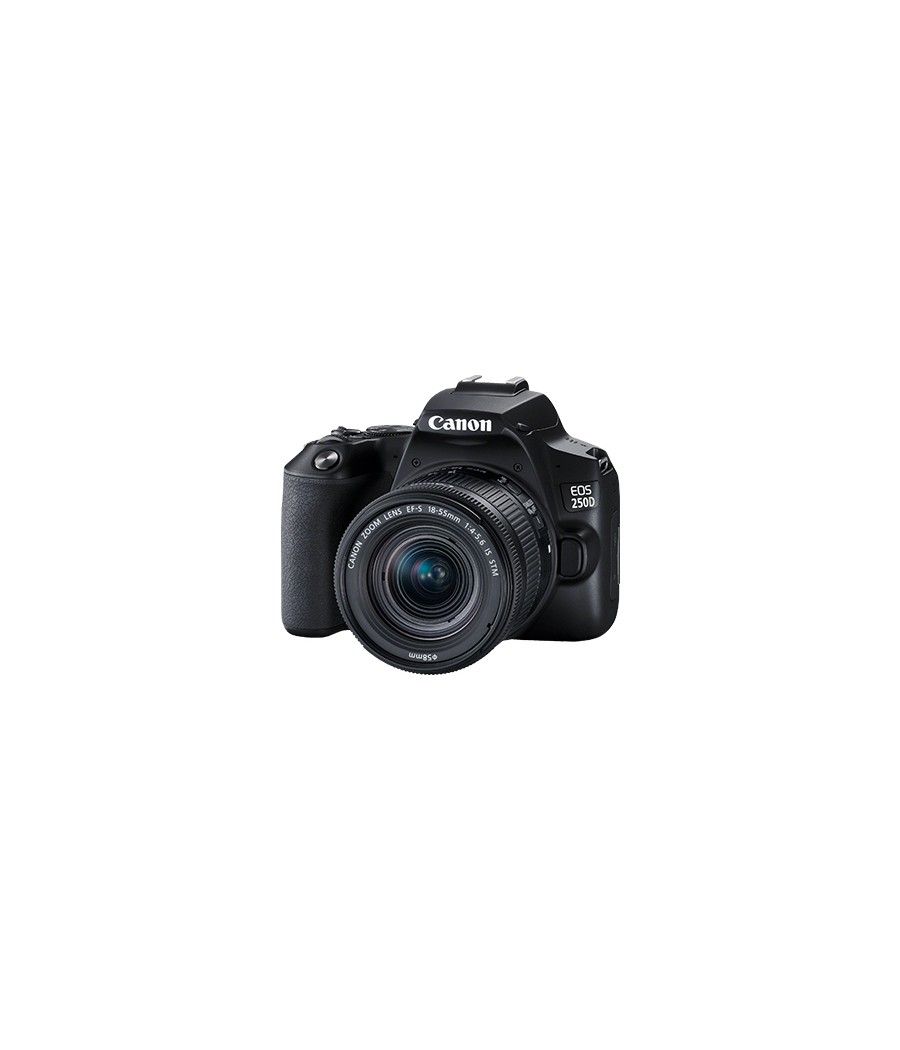 Camara digital canon reflex eos 250d+ef - s 18 - 55mm f - 4 - 5.6 is - 24.1mp - digic 8 - 4k - wifi - bluetooth - negro