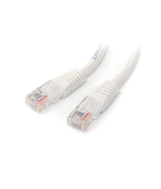 StarTech.com Cable de Red Ethernet 15m UTP Patch Cat5e Cat 5e RJ45 Moldeado - Blanco - Imagen 1
