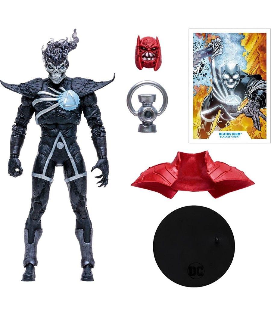 Figura mcfarlane toys dc comics multiverse build a deathstorm blackest night