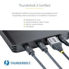 StarTech.com Caja Thunderbolt 3&trade; de 4 Bahías NVMe M.2 para SSD, con 1 Puerto de Vídeo DisplayPort y 2 Thunderbolt 3, 40gbp