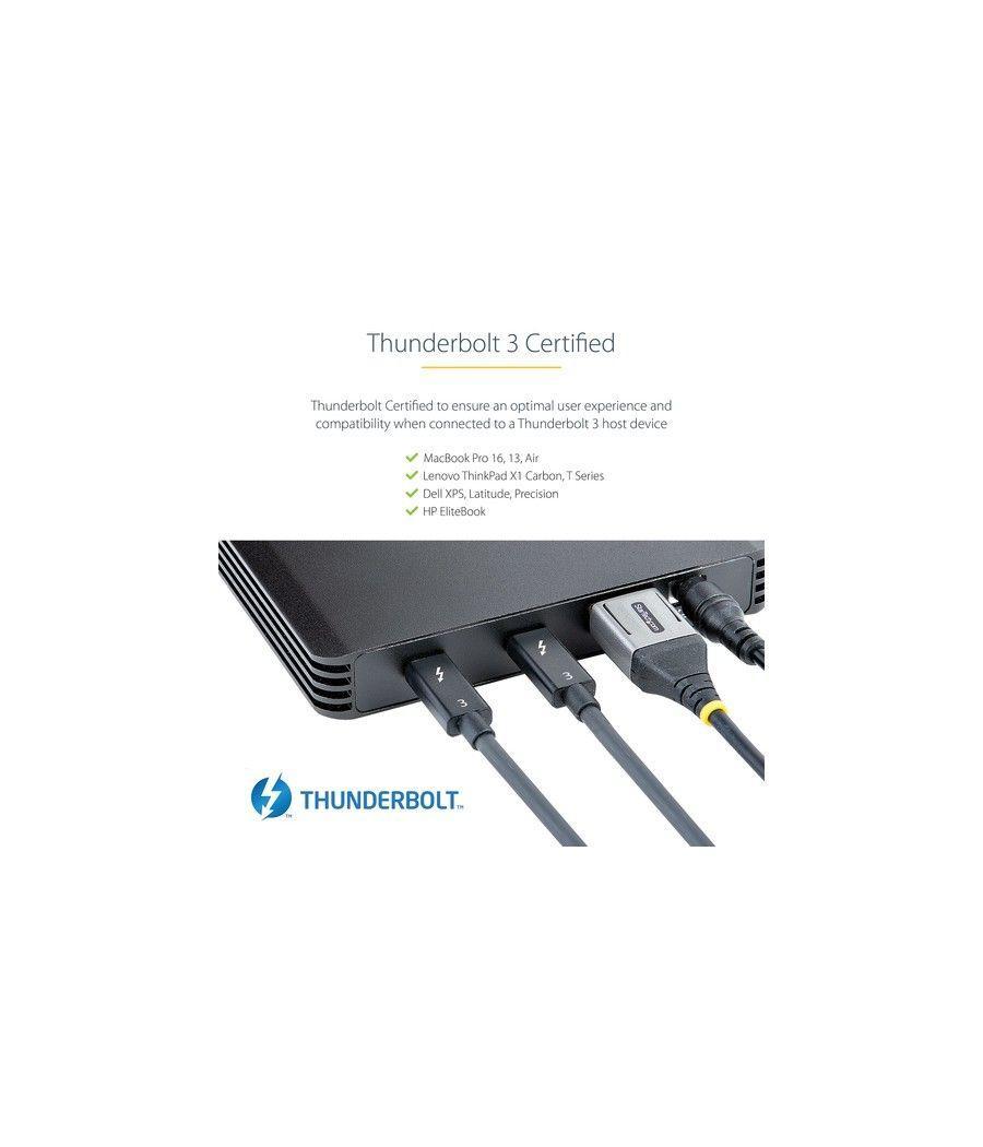 StarTech.com Caja Thunderbolt 3&trade; de 4 Bahías NVMe M.2 para SSD, con 1 Puerto de Vídeo DisplayPort y 2 Thunderbolt 3, 40gbp