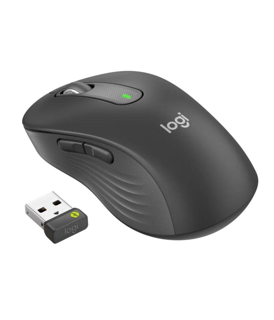 Mouse raton logitech m650 for business grande wireless inalambrico grafito