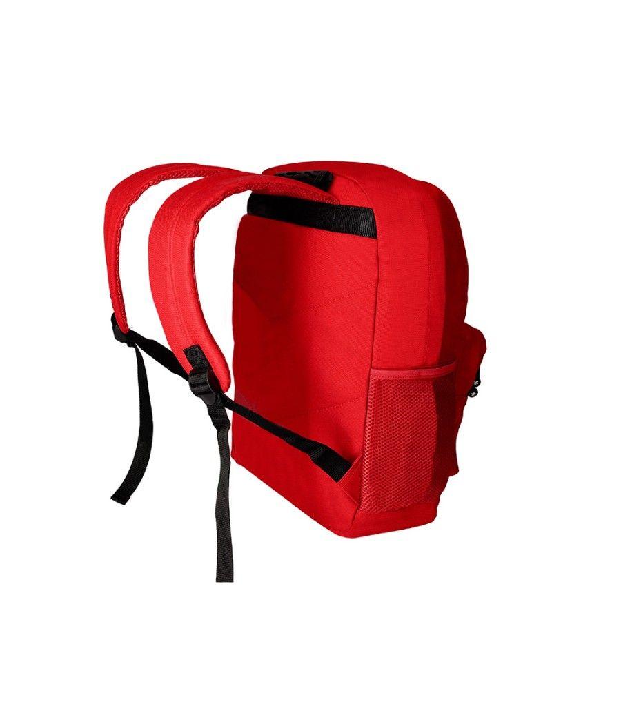 Cartera antartik mochila con asa y bolsillo frontal concremallera color rojo 320x140x430 mm