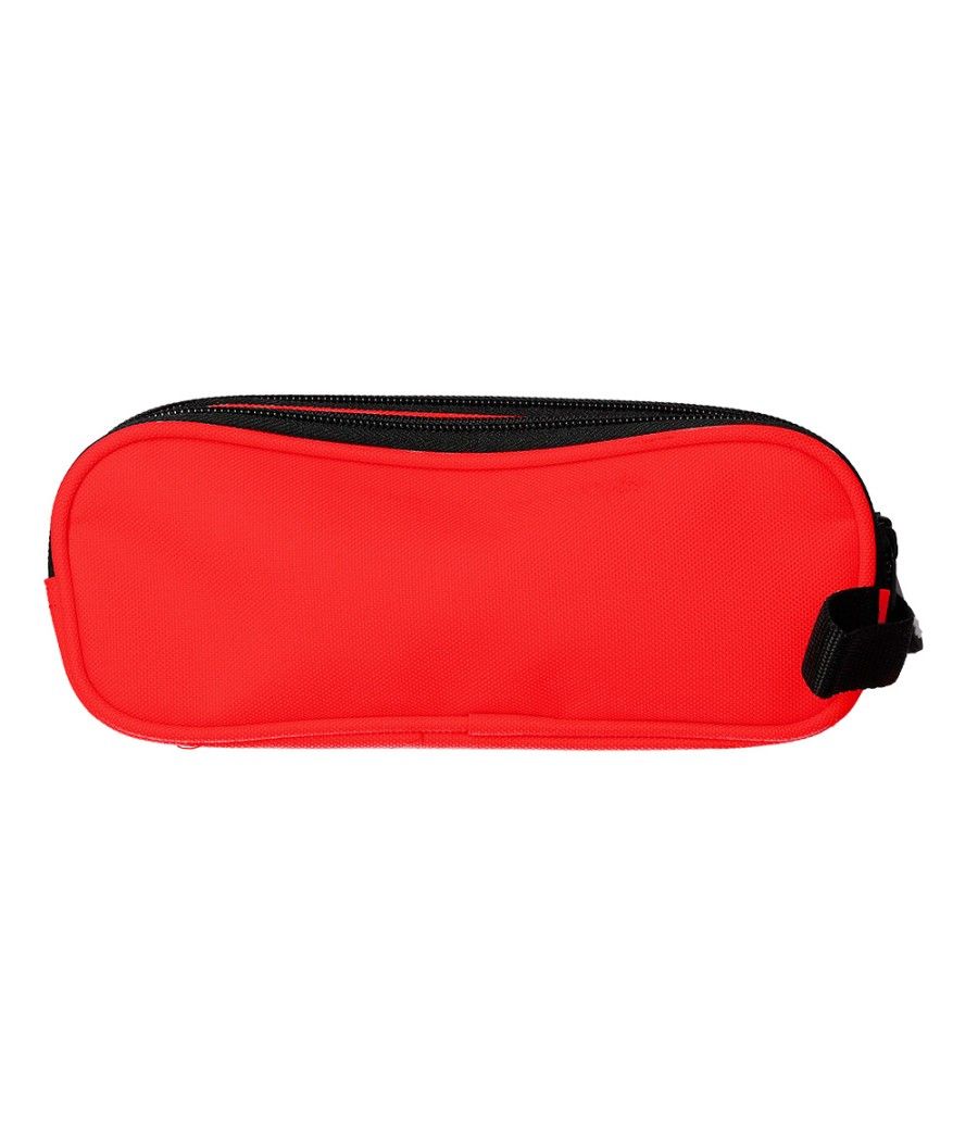 Bolso escolar portatodo antartik doble cremallera color rojo 210x60x80 mm