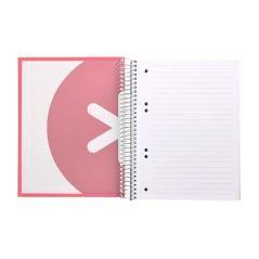 Cuaderno espiral liderpapel a5 micro antartik tapa forrada120h 100 gr horizontal 5 banda6 taladros color coral