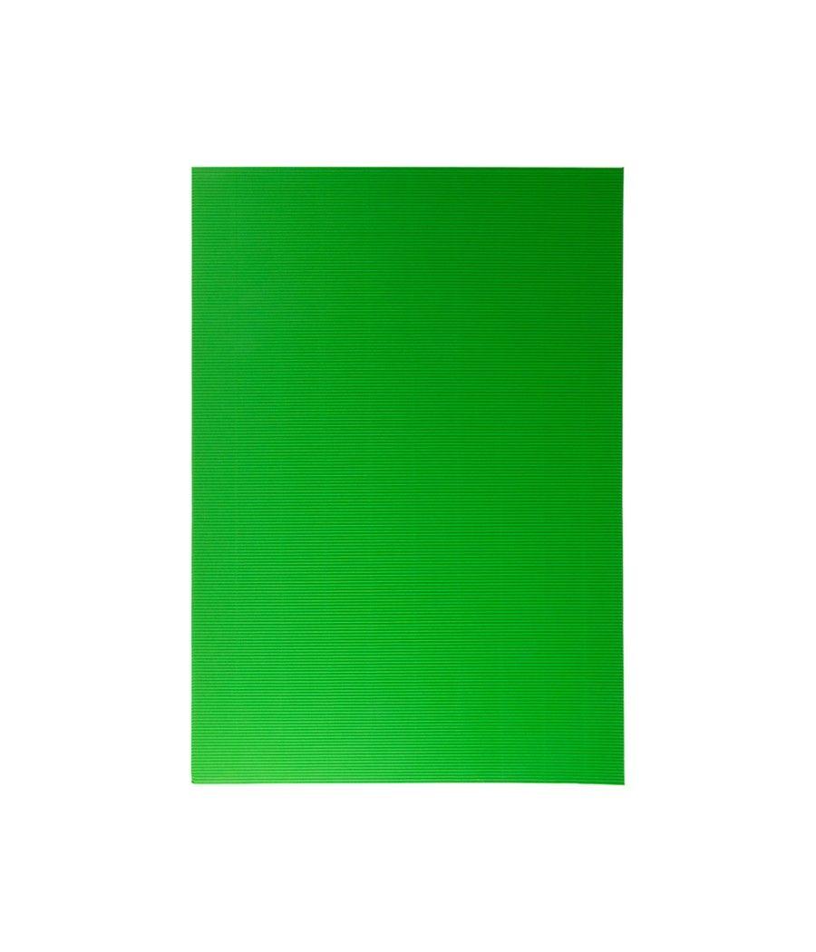 Cartón ondulado liderpapel 50 x 70cm 320g/m2 verde pistacho pack 10 unidades