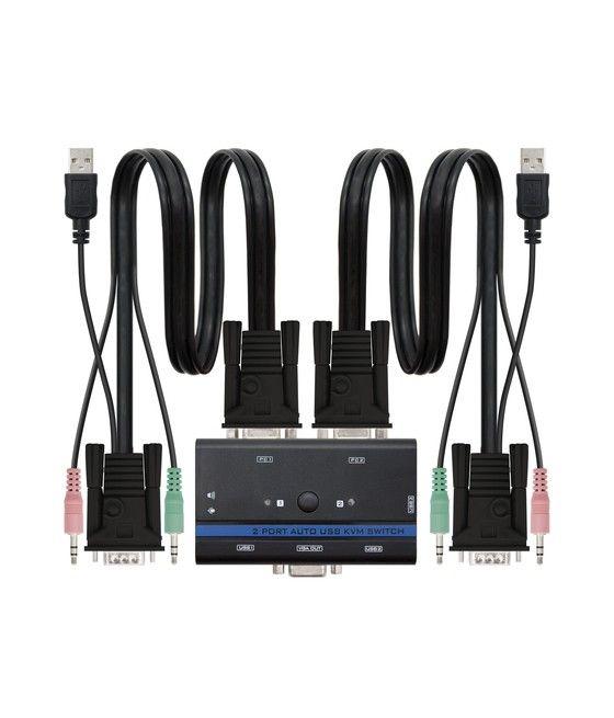 Nanocable KVM SWITCH VGA USB 1U-2PC+CABLE - Imagen 1