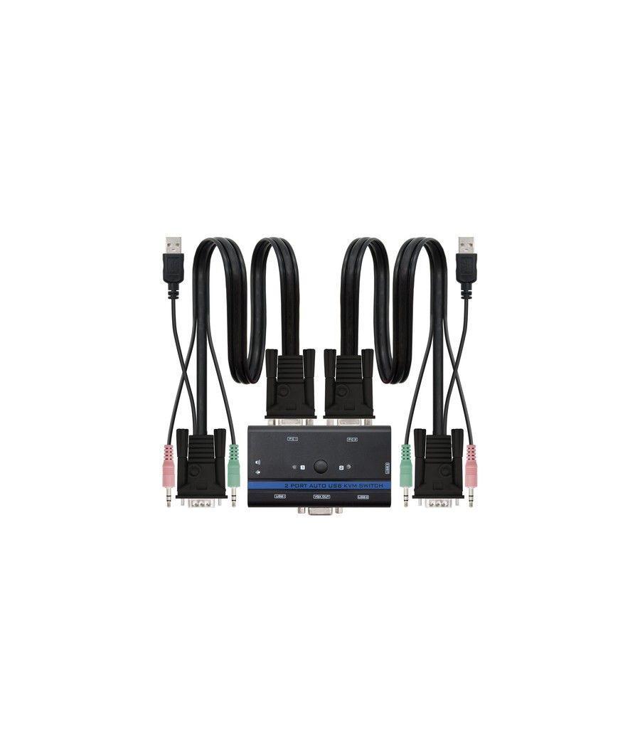Nanocable KVM SWITCH VGA USB 1U-2PC+CABLE - Imagen 1