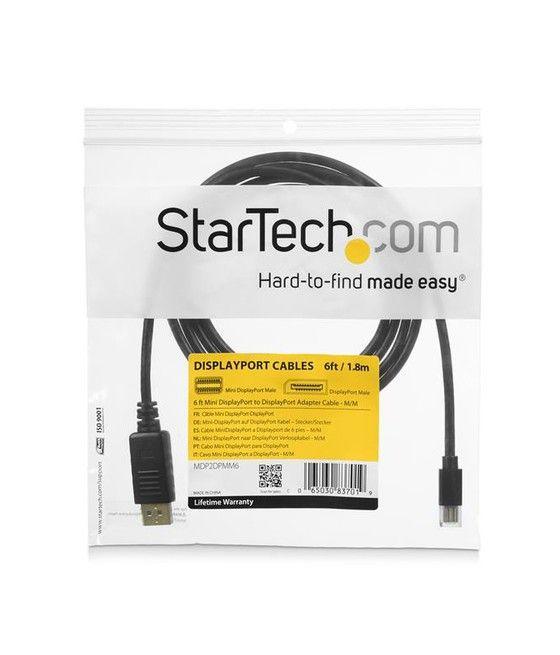 StarTech.com Cable de 3m Mini DisplayPort a DisplayPort 1.2 - Cable Adaptador Mini DisplayPort a DisplayPort 4K x 2K UHD - Cable