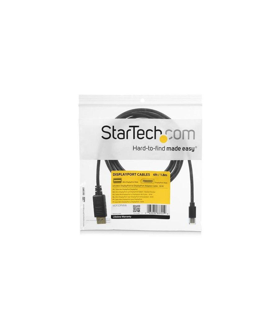 StarTech.com Cable de 3m Mini DisplayPort a DisplayPort 1.2 - Cable Adaptador Mini DisplayPort a DisplayPort 4K x 2K UHD - Cable