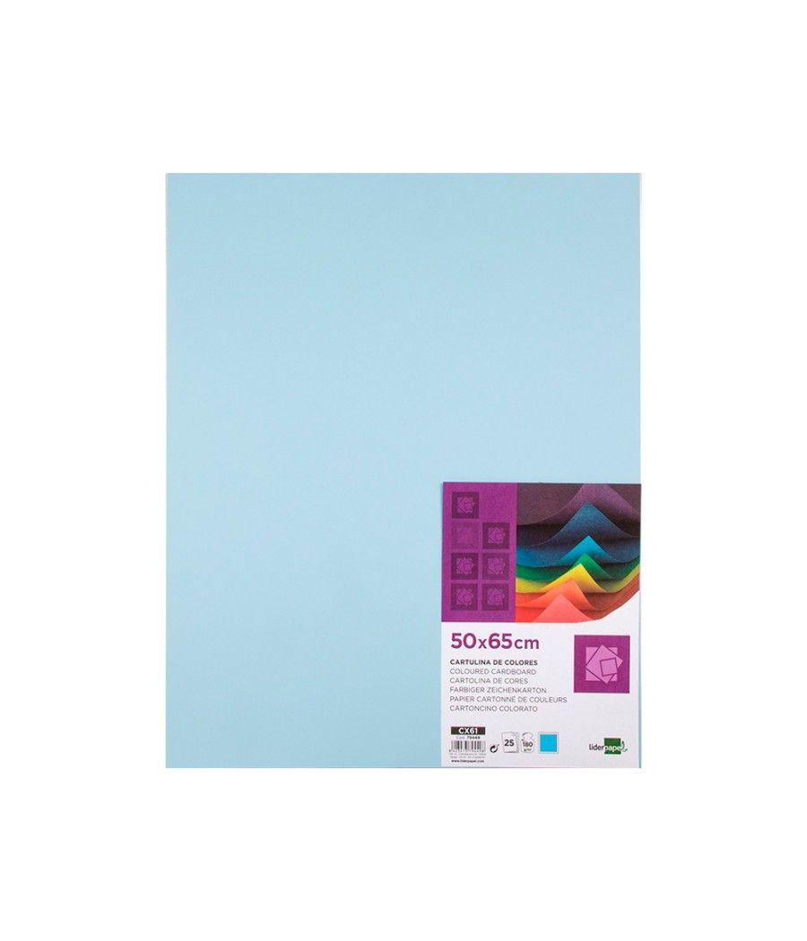 Cartulina liderpapel 50x65 cm 180g/m2 azul paquete de 25