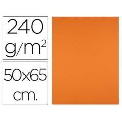 Cartulina liderpapel 50x65 cm 240g/m2 naranja paquete de 25 unidades