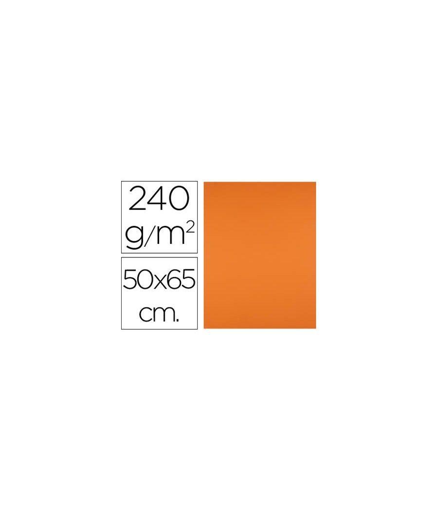 Cartulina liderpapel 50x65 cm 240g/m2 naranja paquete de 25 unidades