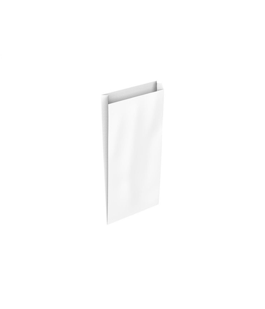 Sobre papel basika celulosa blanco con fuelle s 150x300x60 mm paquete de 25 unidades