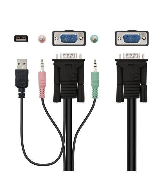 Nanocable KVM SWITCH VGA USB 1U-2PC+CABLE - Imagen 3