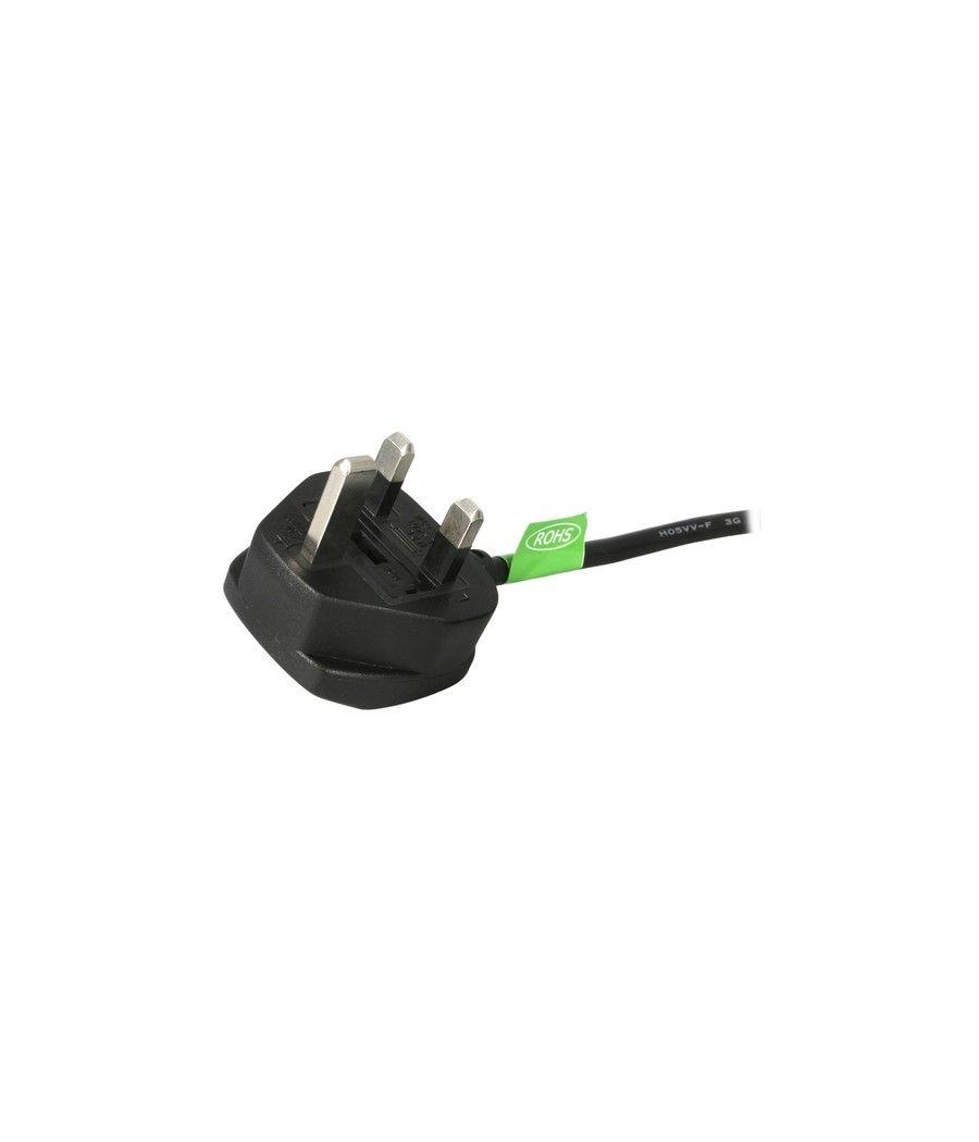 StarTech.com Cable de 1m (3 pies) de Alimentación de Ordenador para el Reino Unido UK, BS1363 a C13, 18AWG, 10A 250V, Cable Ingl