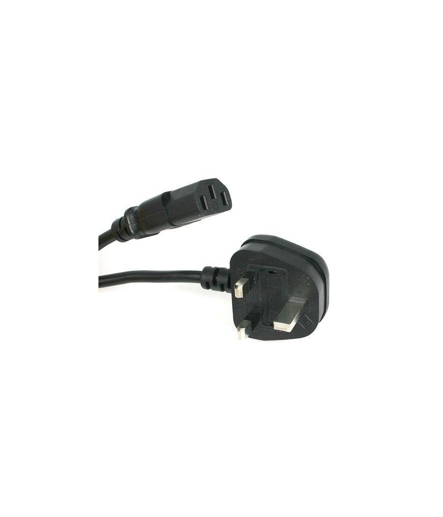 StarTech.com Cable de 1m (3 pies) de Alimentación de Ordenador para el Reino Unido UK, BS1363 a C13, 18AWG, 10A 250V, Cable Ingl