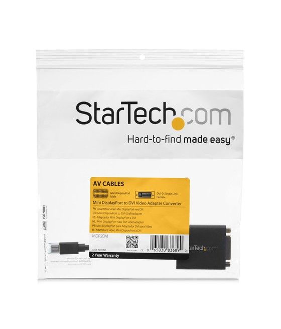 StarTech.com Adaptador Conversor de Vídeo Mini DisplayPort a DVI - Convertidor DP Pasivo - 1920x1200 - Imagen 6