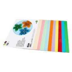 Bloc trabajos manuales liderpapel cartulina 240x315mm 10 hojas 5 colores neon + 5 colores intensos