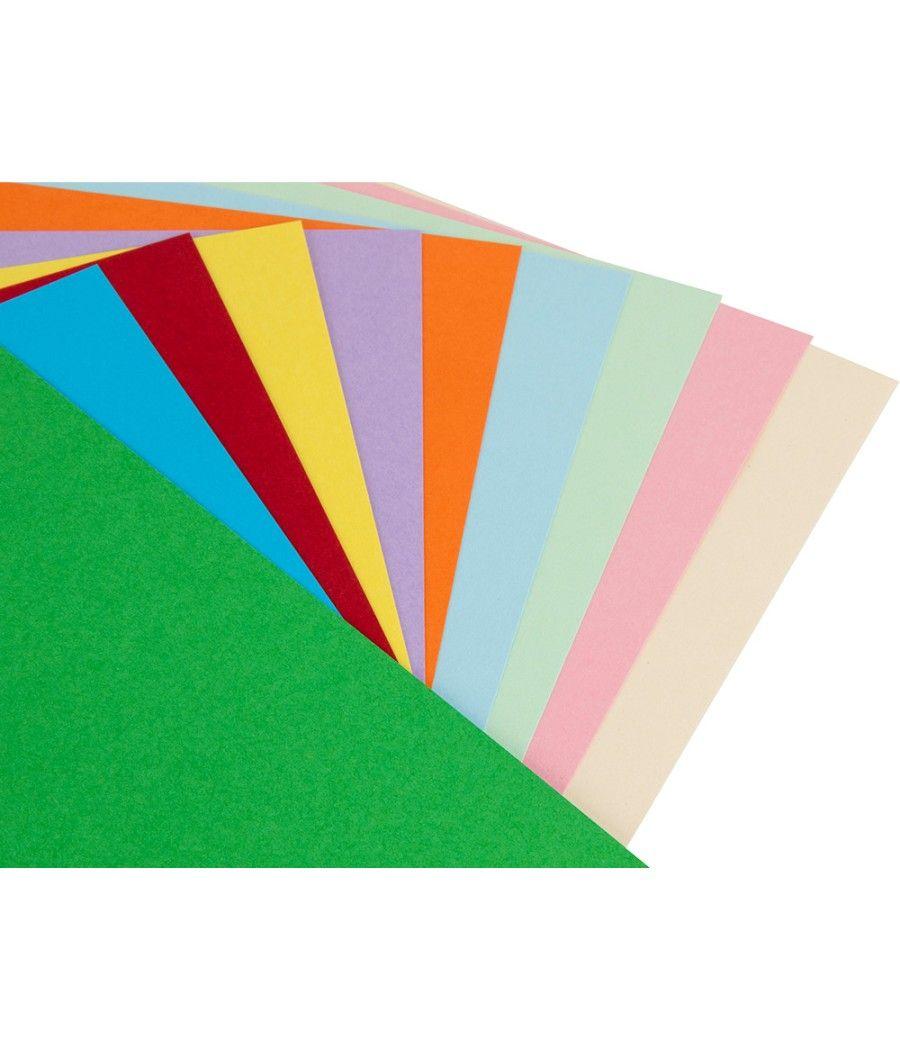 Bloc trabajos manuales liderpapel cartulina 240x315mm 10 hojas 5 colores neon + 5 colores intensos