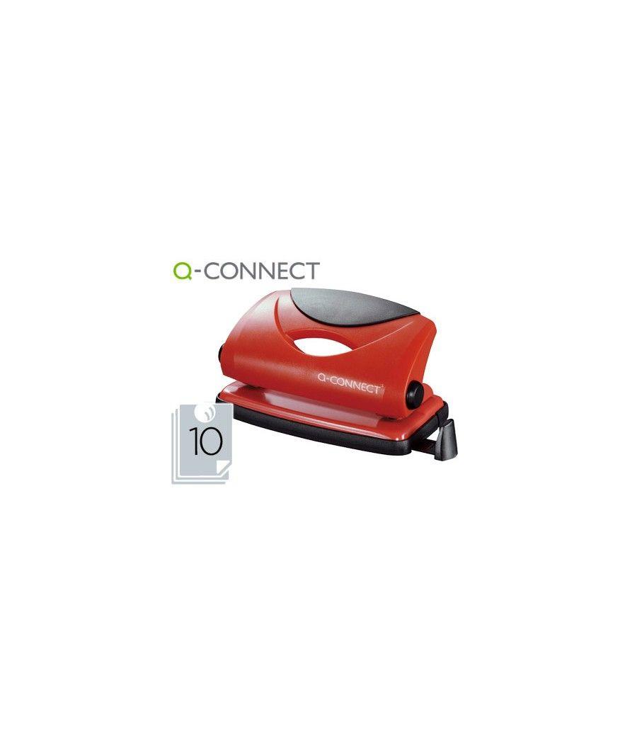 Taladrador q-connect kf02154 rojo abertura 1 mm capacidad 10 hojas