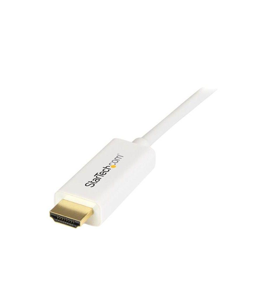 StarTech.com Cable Conversor Mini DisplayPort a HDMI de 1m - Color Blanco - Ultra HD 4K - Imagen 5