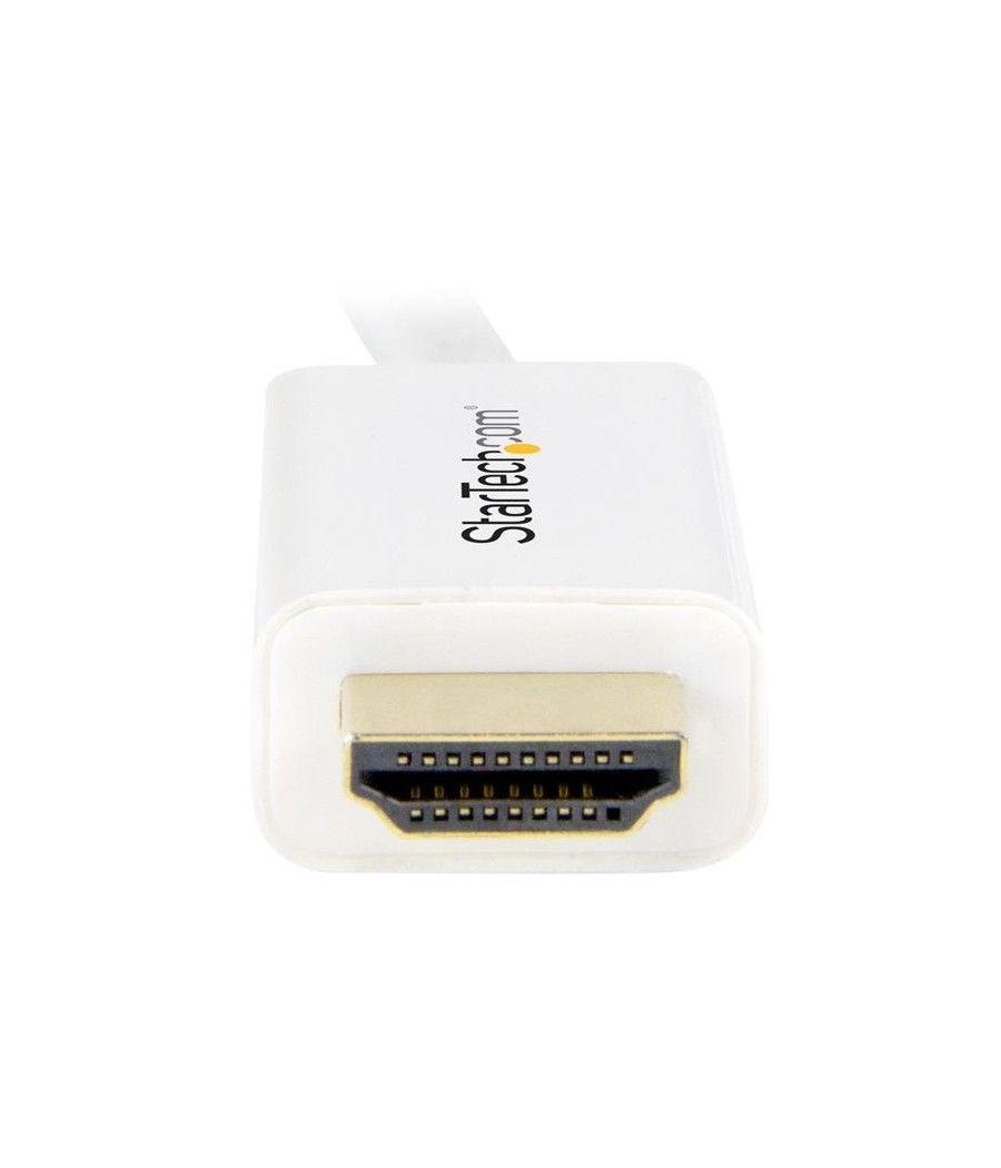 StarTech.com Cable Conversor Mini DisplayPort a HDMI de 1m - Color Blanco - Ultra HD 4K - Imagen 6